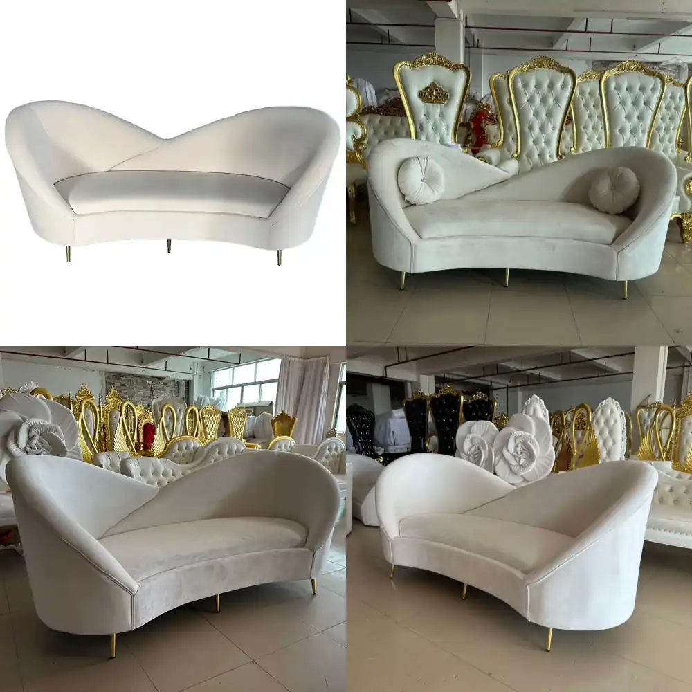Home Decor Furniture - طقم أريكة زفاف فاخر للعروس والعريس