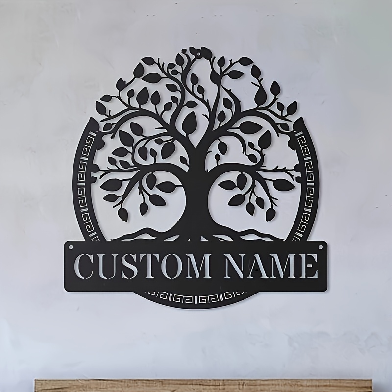 Home Decor Furniture - لوحة جدارية معدنية مخصصة لشجرة الحياة.