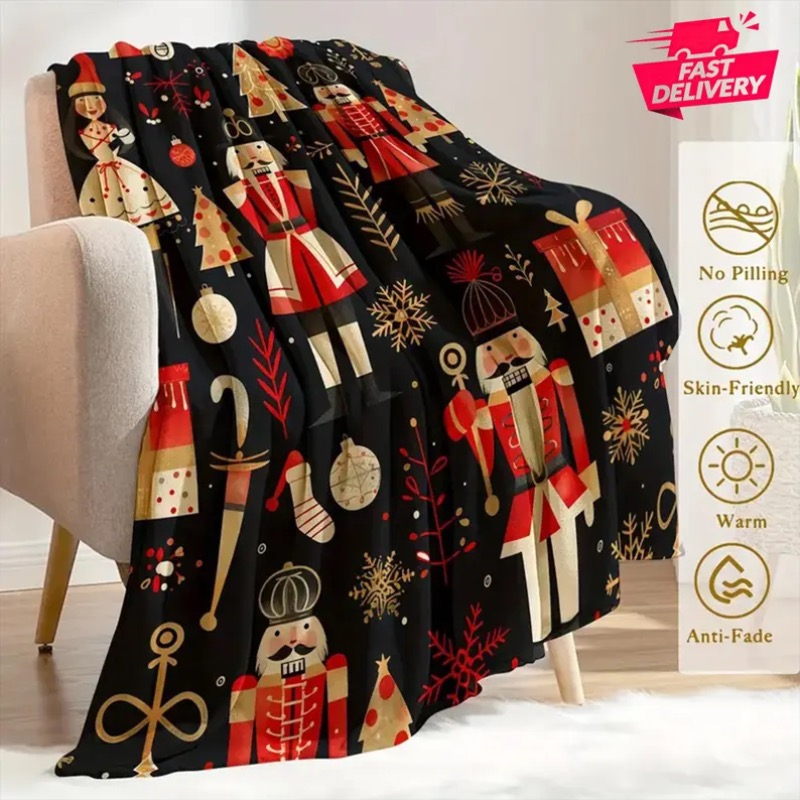Home Xmas Decor Ideas - بطانية عيد الميلاد هدايا عطلة الرنة