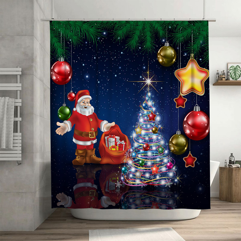 Home Xmas Decor Ideas - TU عيد الميلاد دش الستار سانتا