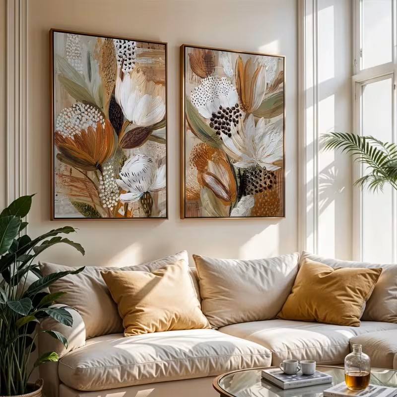Home Decor Minimalist Style - لوحات فنية عصرية من قطعتين بتصميم