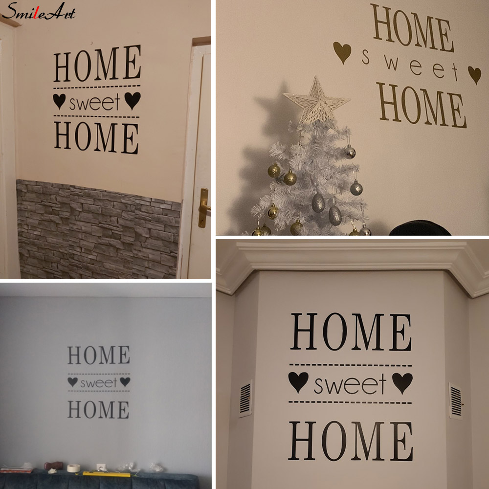 Home Decor Quotes On Wall - Home Sweet Home عبارة الجدار ملصق