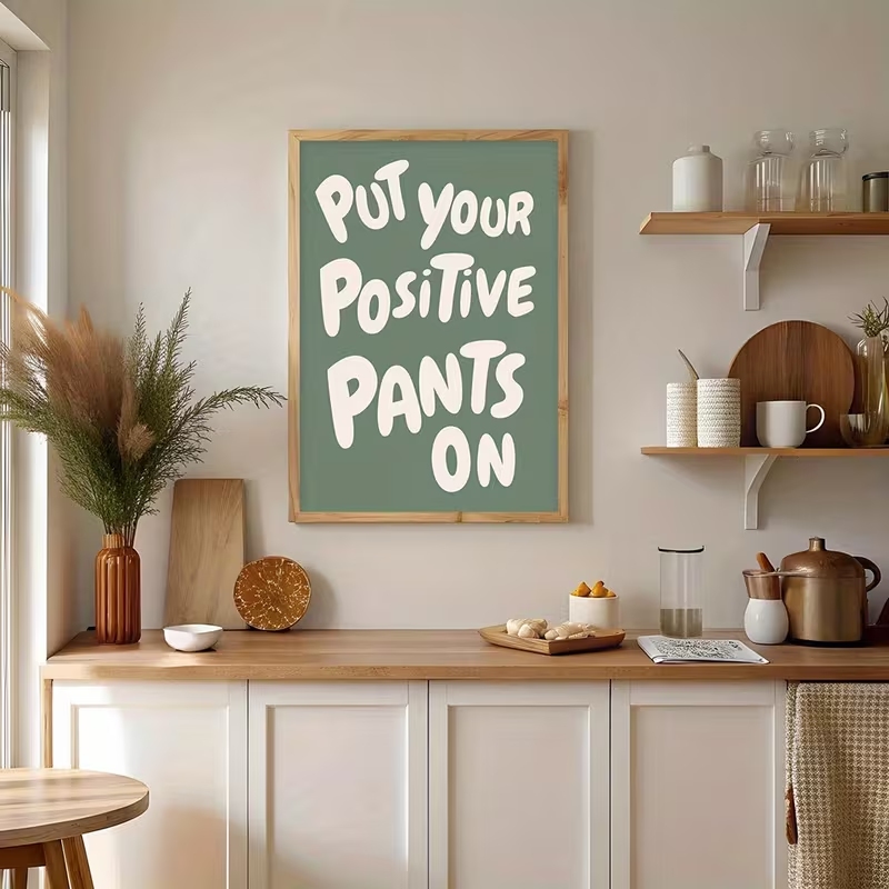 لوحة فنية جدارية حديثة خضراء ب - مراجعة Home Decor Quotes On Wall وسعره