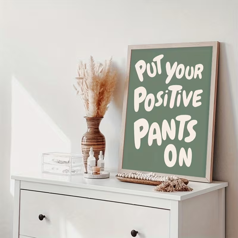 لوحة فنية جدارية حديثة خضراء ب - مراجعة Home Decor Quotes On Wall وسعره