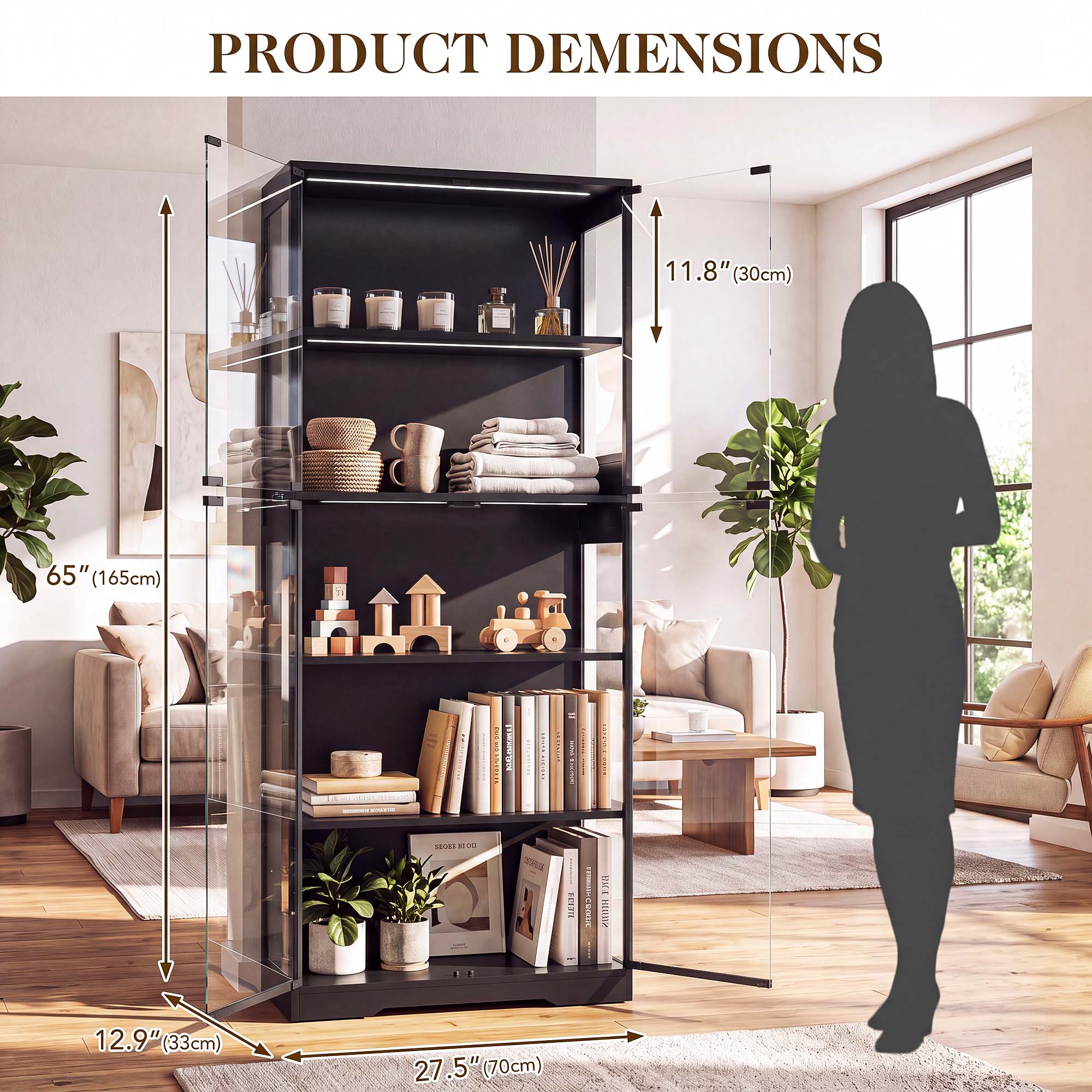 خزانة عرض TCGBKAF ذات 5 طبقات  - مراجعة Home Decor Furniture وسعره