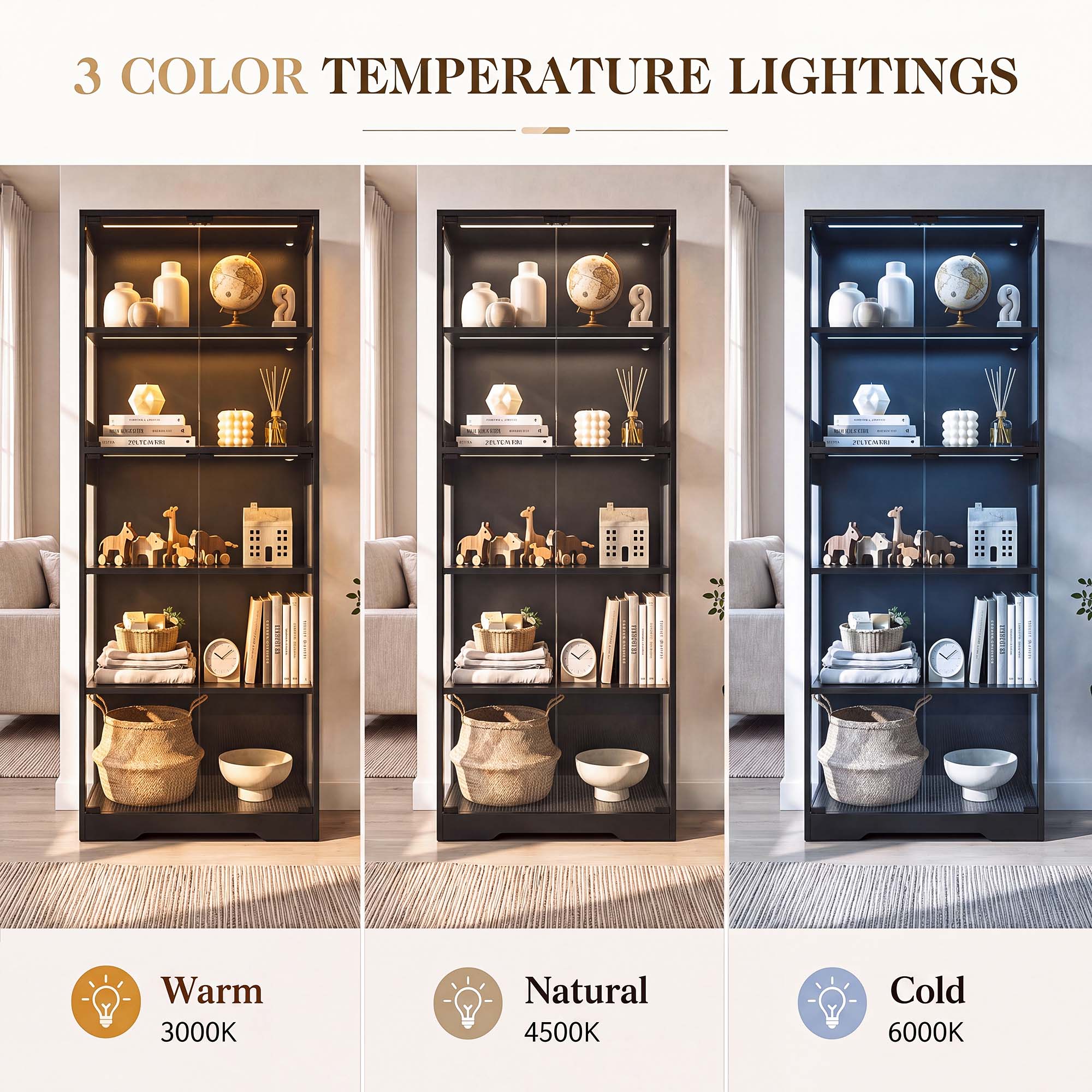 خزانة عرض TCGBKAF ذات 5 طبقات  - مراجعة Home Decor Furniture وسعره