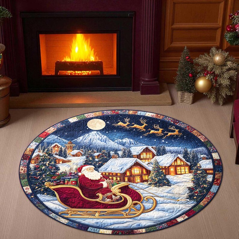 ممسحة مستديرة لعيد الميلاد من  - مراجعة Home Xmas Decor Ideas وسعره