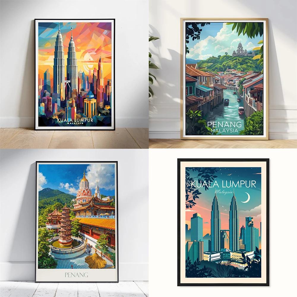 ملصق سياحي لبينانج ماليزيا، لو - مراجعة Home Decor Malaysia وسعره