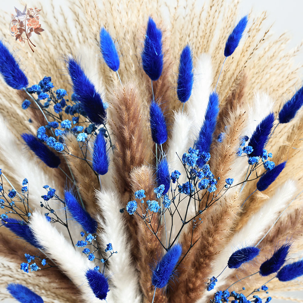 70 الجذعية الأزرق رقيق أرنب ذي - مراجعة Dried Flower Bouquet وسعره