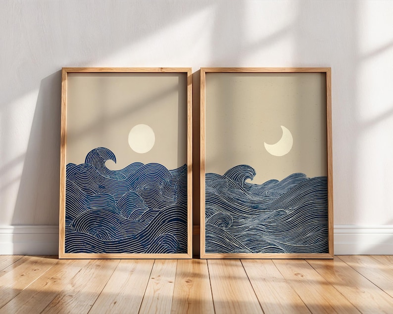 قطعتان من لوحات فنية جدارية عل - مراجعة Home Decor Minimalist Style وسعره