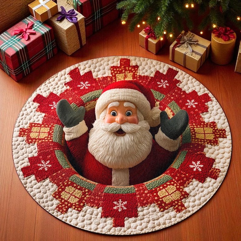 ممسحة مستديرة لعيد الميلاد سان - مراجعة Home Xmas Decor Ideas وسعره