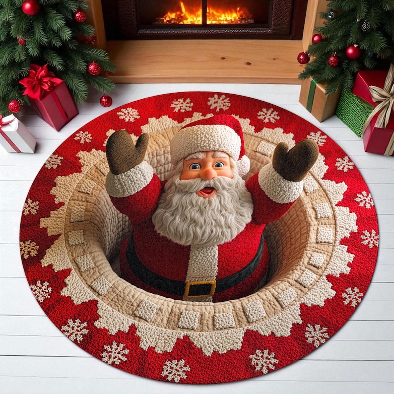 ممسحة مستديرة لعيد الميلاد سان - مراجعة Home Xmas Decor Ideas وسعره