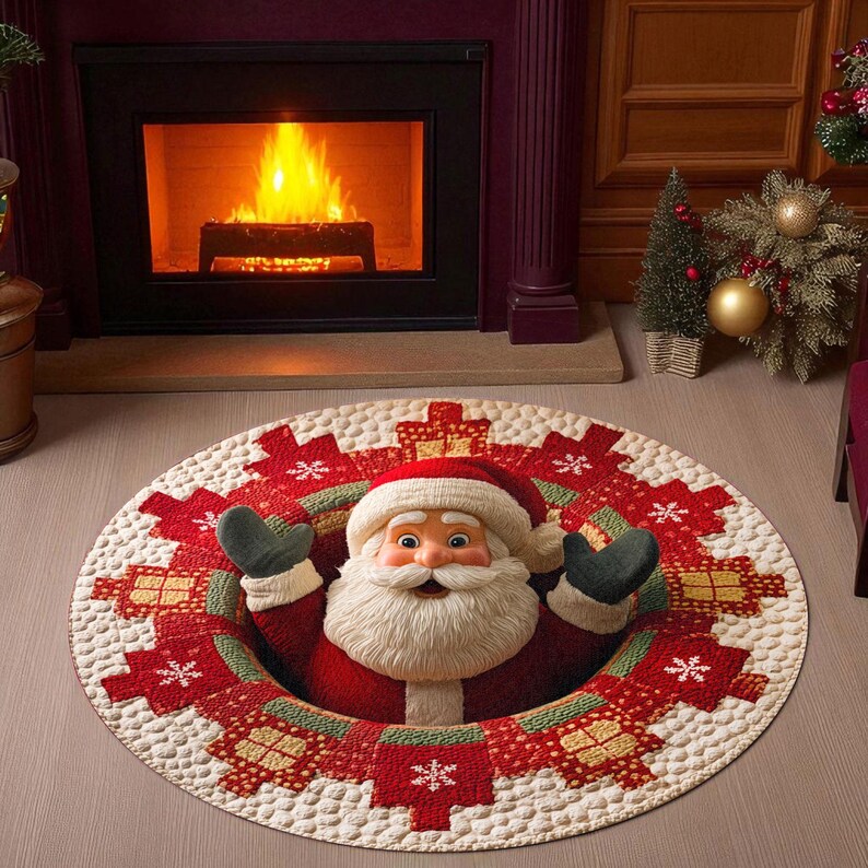 ممسحة مستديرة لعيد الميلاد سان - مراجعة Home Xmas Decor Ideas وسعره