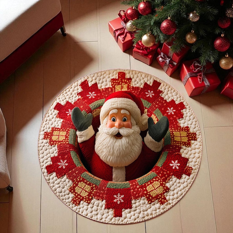 ممسحة مستديرة لعيد الميلاد سان - مراجعة Home Xmas Decor Ideas وسعره