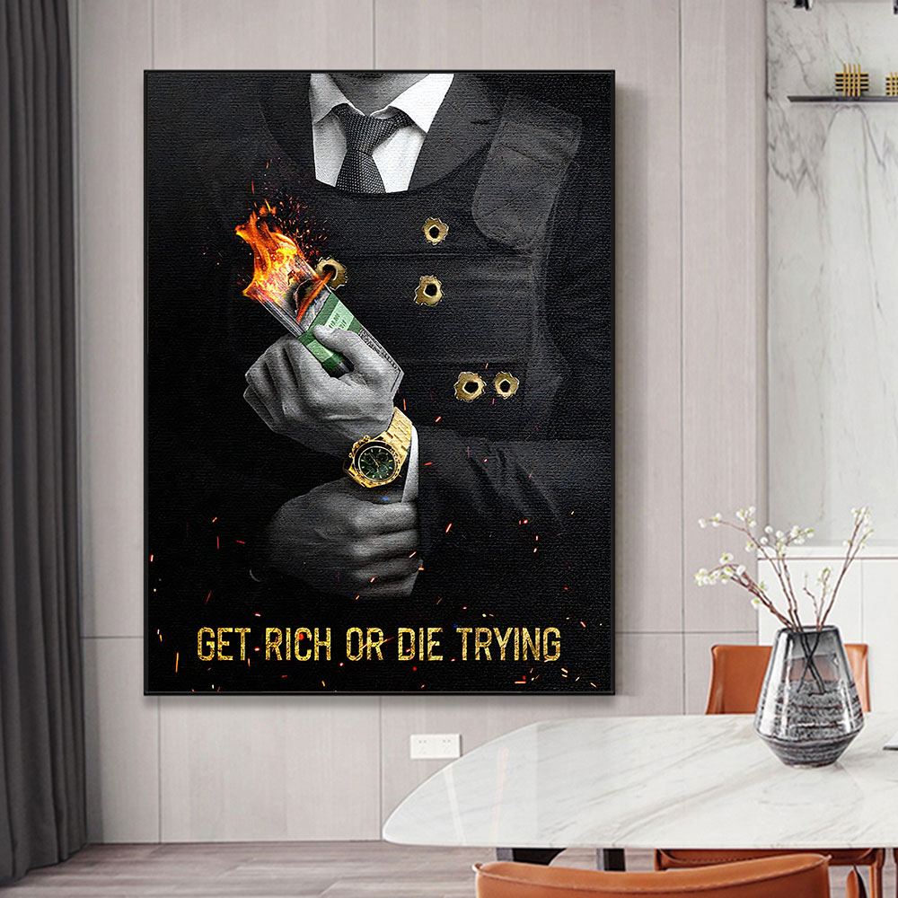 تحفيزية الحصول على الغني أو يم - مراجعة Home Decor Quotes On Wall وسعره