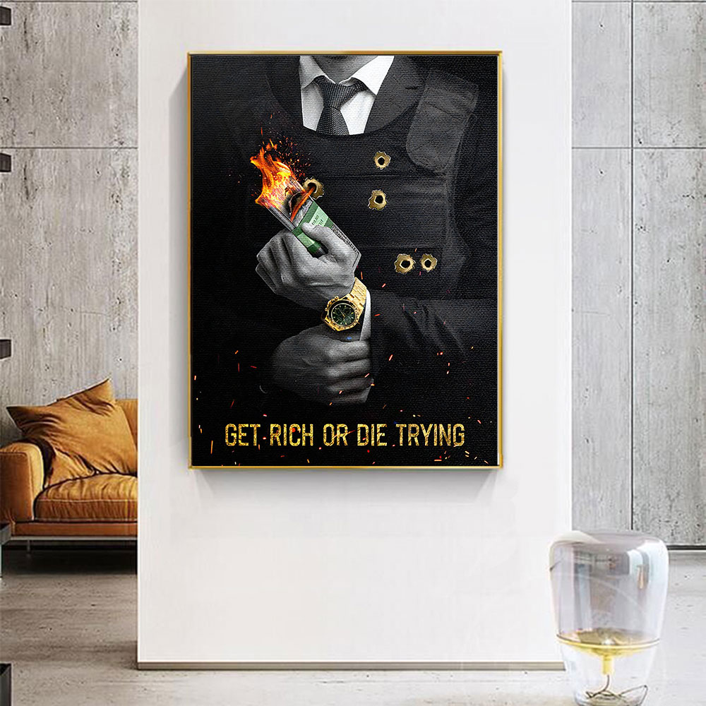 تحفيزية الحصول على الغني أو يم - مراجعة Home Decor Quotes On Wall وسعره