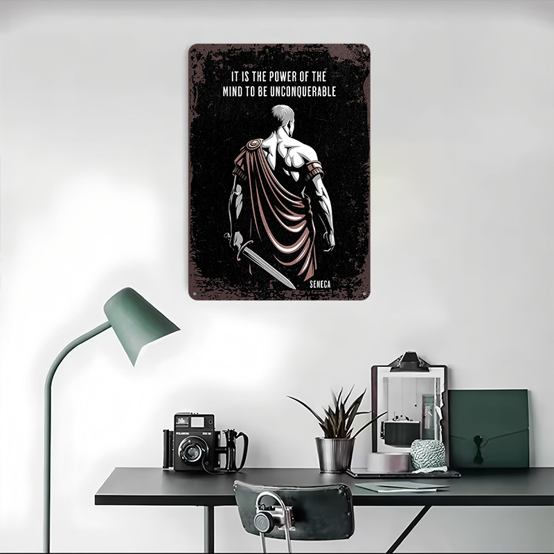 Seneca Stoic إقتباس ملصق معدني - مراجعة Home Decor Quotes On Wall وسعره