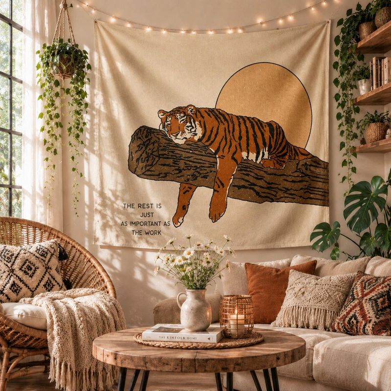 نسيج جداري من فيكاما بتصميم بو - مراجعة Home Decor Quotes On Wall وسعره