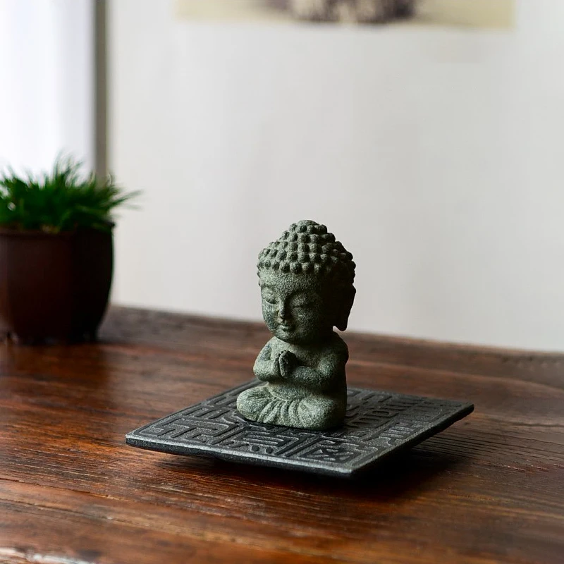 صينية شاي مربعة من الحجر، صيني - مراجعة Home Decor Zen Style وسعره