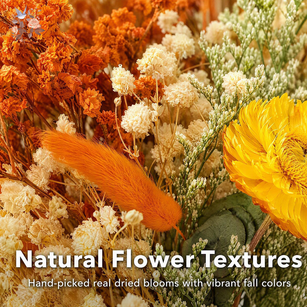 باقة زهور مجففة للخريف، عشب ال - مراجعة Dried Flower Bouquet وسعره