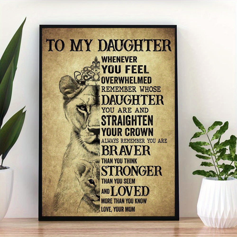 قماش اللوحة البرية الأسد رسالة - مراجعة Home Decor Quotes On Wall وسعره