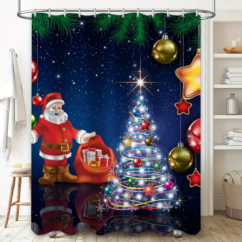 TU عيد الميلاد دش الستار سانتا - مراجعة Home Xmas Decor Ideas وسعره