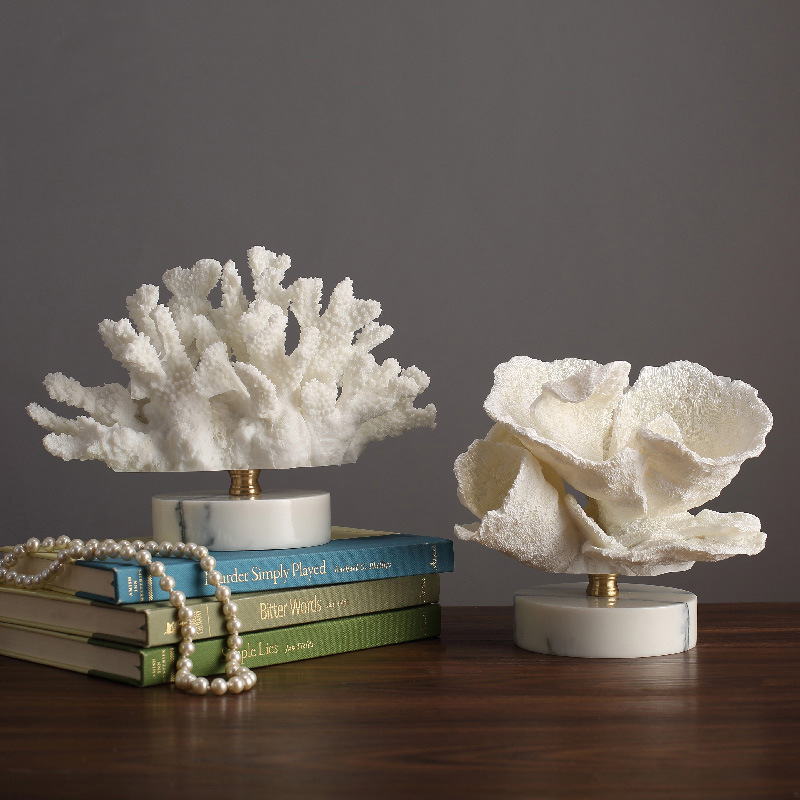 زينة من الراتنج على شكل مرجان  - مراجعة Home Decor Minimalist Style وسعره
