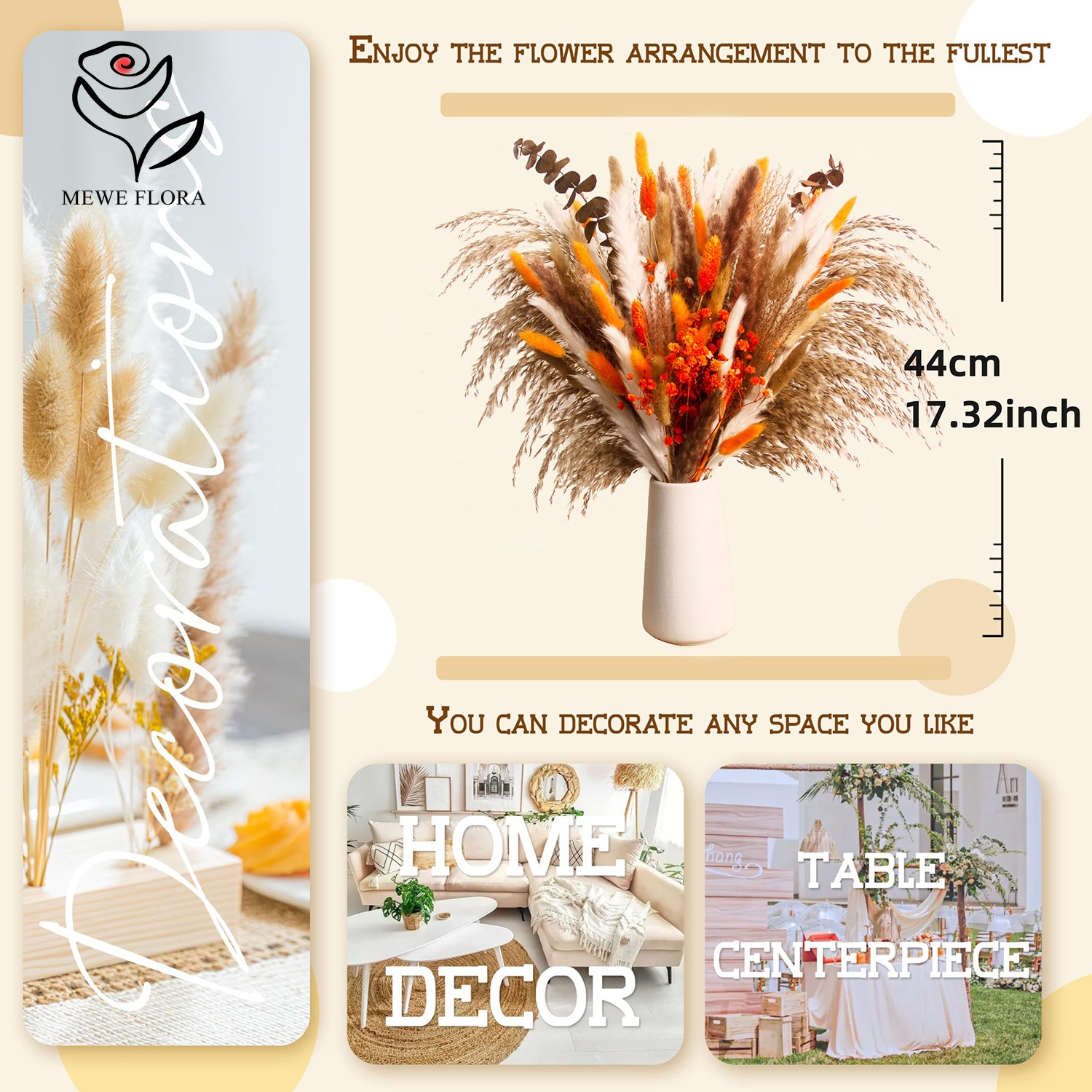 الزهور الطبيعية المجففة بامباس - مراجعة Dried Flower Bouquet وسعره