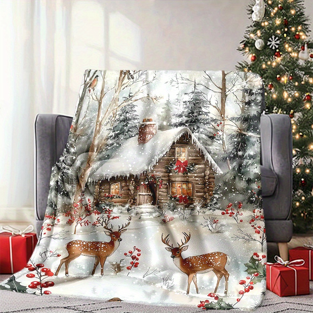 قطعة واحدة من بطانية الغزلان ل - مراجعة Home Xmas Decor Ideas وسعره