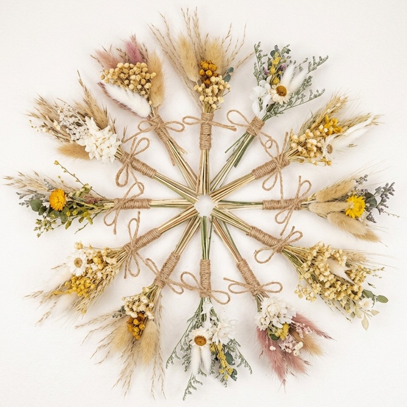 باقة زهور مجففة صغيرة طبيعية م - مراجعة Dried Flower Bouquet وسعره